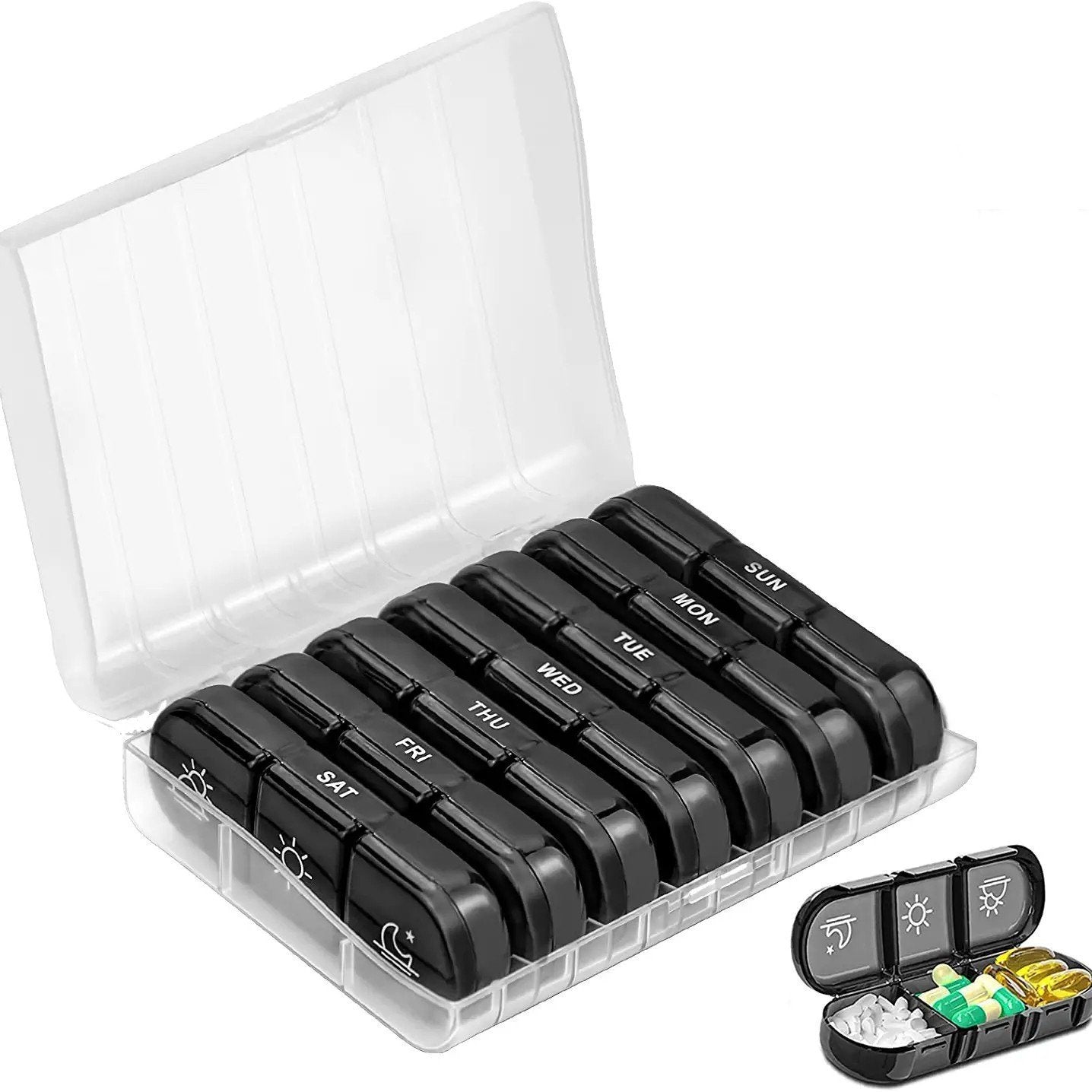 7-dňový organizér na tabletky – váš zdravotný spoločník! ✨