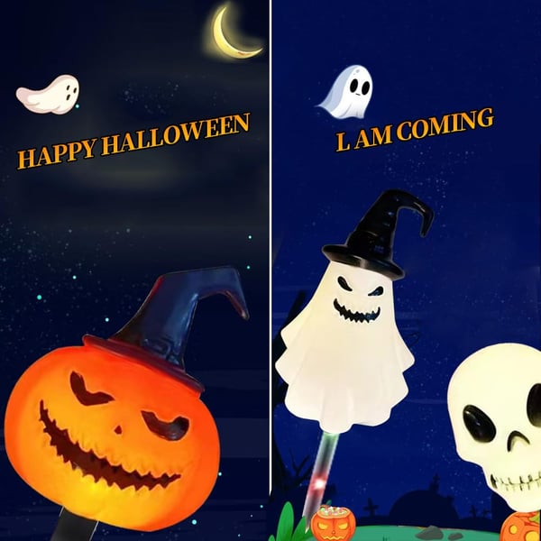 💡Balenie 6 solárnych halloweenskych LED svetiel na zem