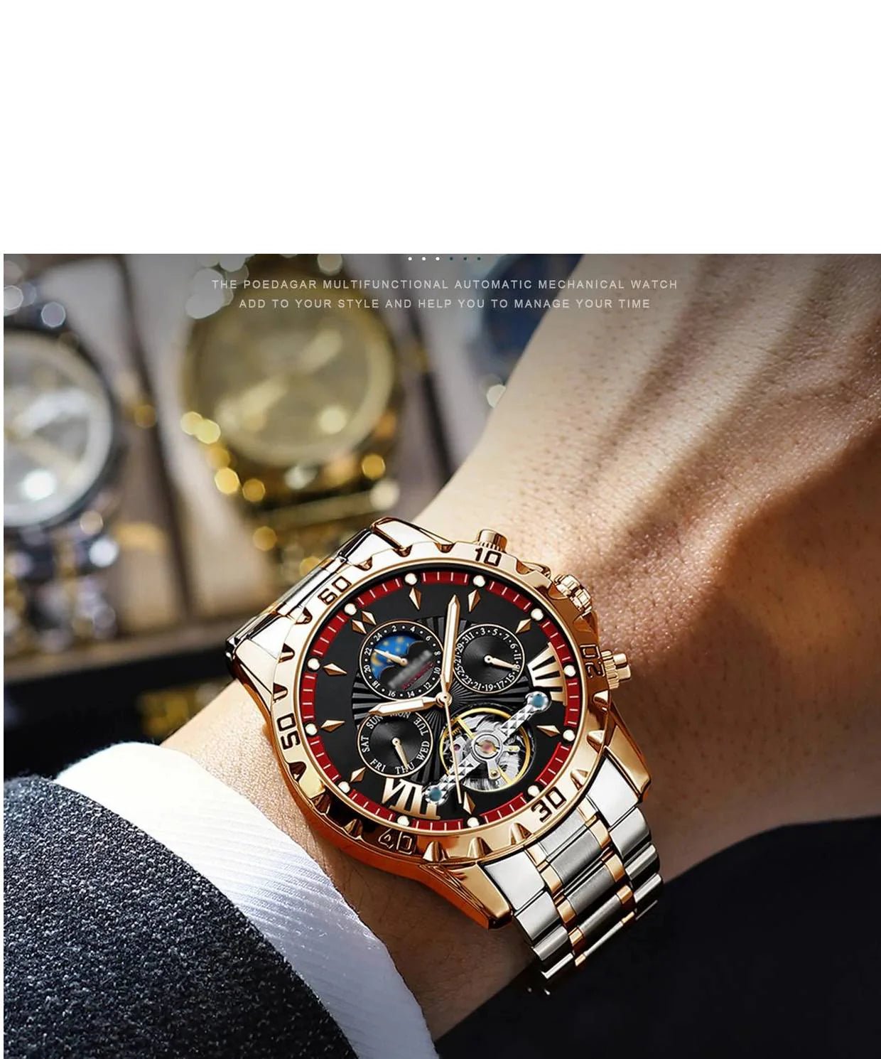 ⌚Svájci vadonatúj vízálló automata mechanikus órák🔥