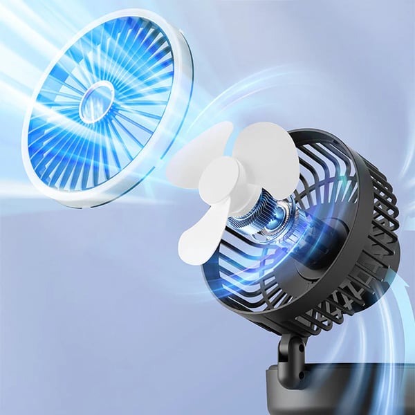 Prenosný skladací ventilátor 4 v 1 so svetlom, výpredaj