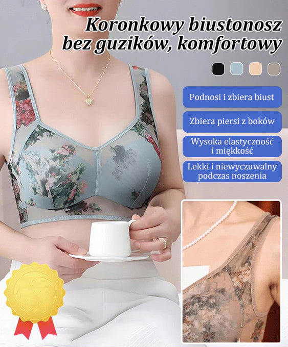 Jedinečná čipkovaná podprsenka bez gombíkov【✨3+2zadarmo】