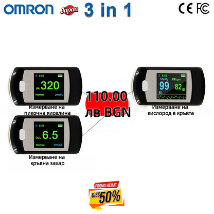 🌈 2025: Omron представя революционен преносим глюкомер