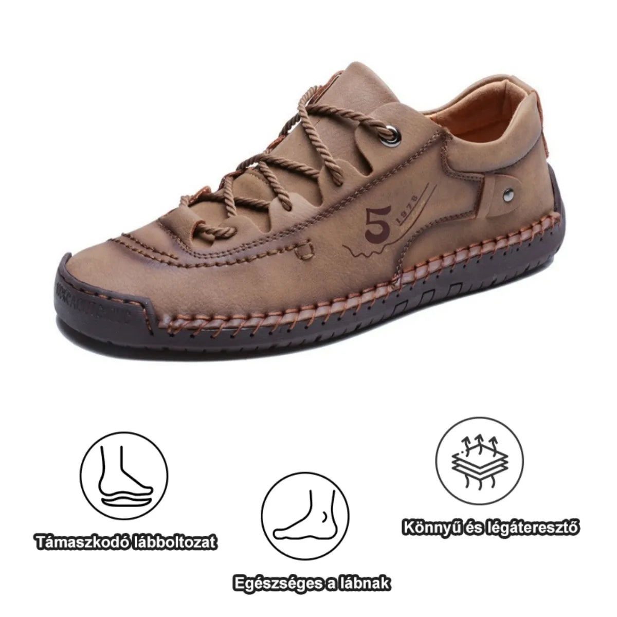 【🎁50% kedvezmény ma - ne hagyd ki】 Ergonomikus kialakítású ortopéd cipő - kiváló minőségű bőr + kézzel varrott 👞