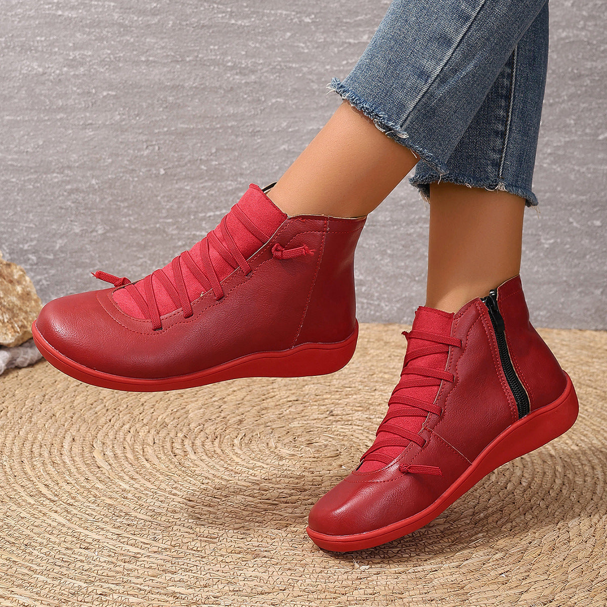 [🎁50% kedvezmény még ma – ne hagyd ki] Ergonomikus kialakítású női bőrcsizma – hatékonyan enyhíti a járási fájdalmat👞Állítsa be a megfelelő testtartást