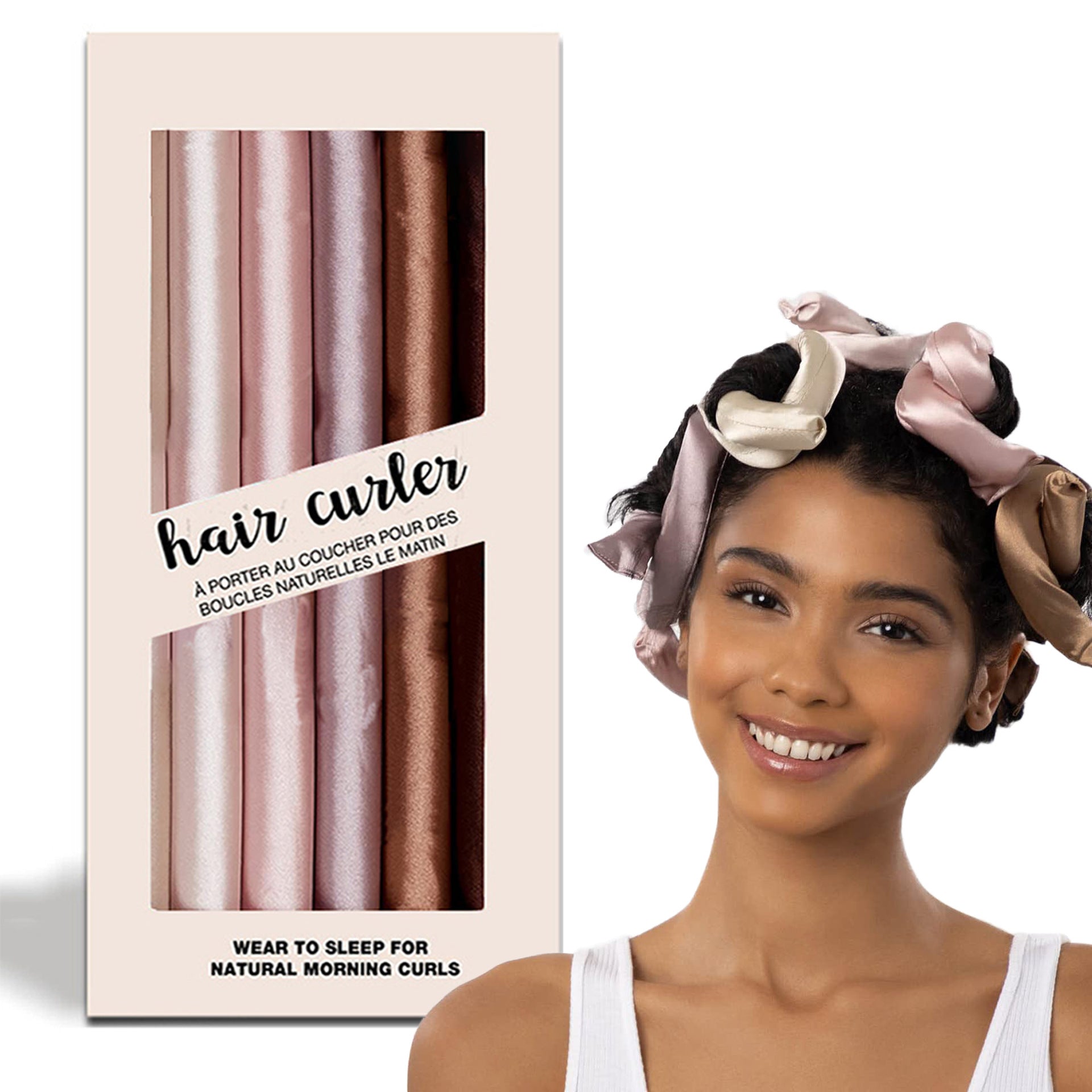 Kulmy Kitsch Rosewood Satin bez ohrevu - Mäkké a jemné kulmy na vlasy (6 ks)