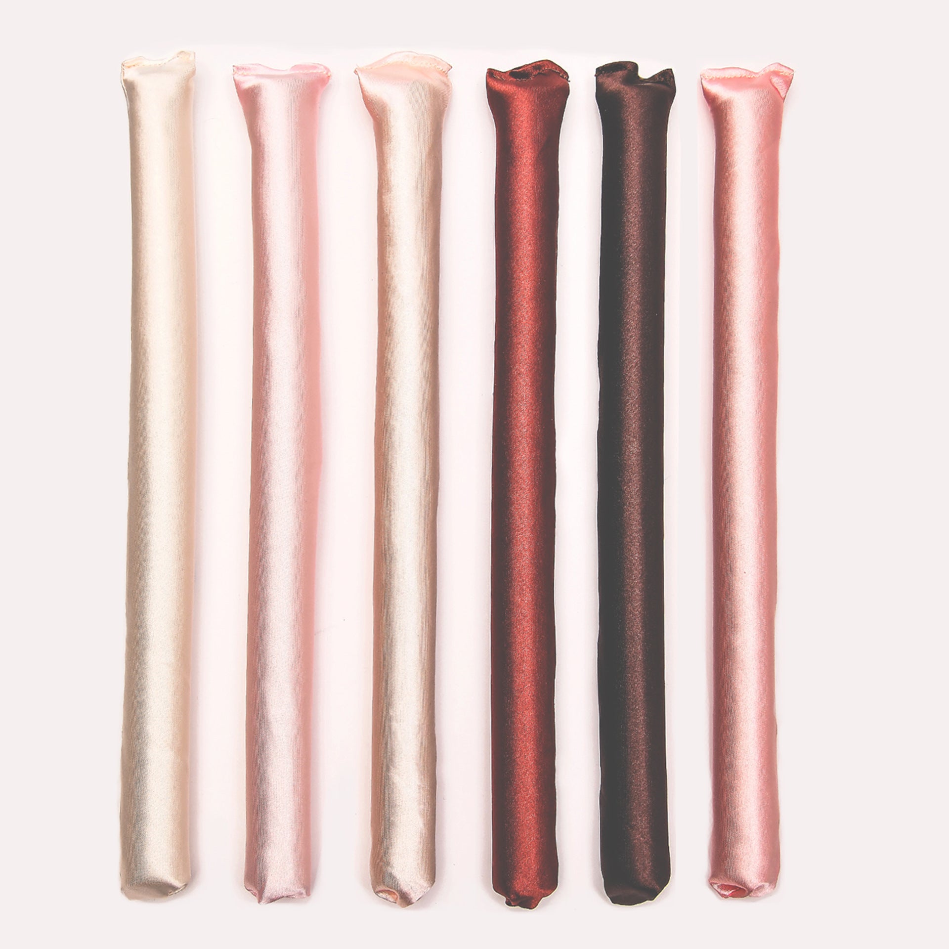 Kulmy Kitsch Rosewood Satin bez ohrevu - Mäkké a jemné kulmy na vlasy (6 ks)
