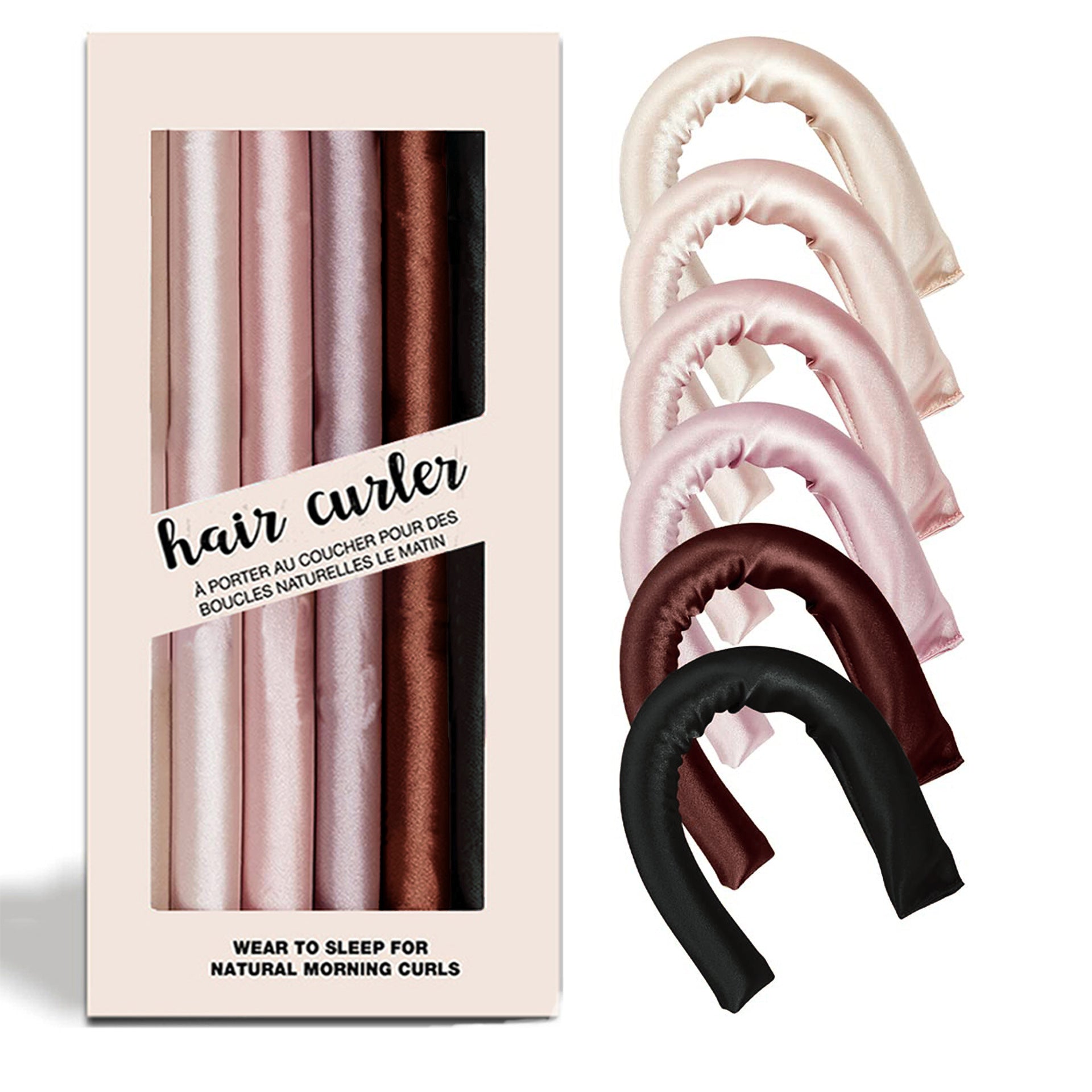 Kulmy Kitsch Rosewood Satin bez ohrevu - Mäkké a jemné kulmy na vlasy (6 ks)