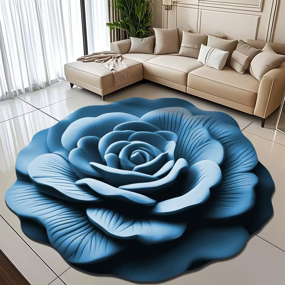 🌸 Kvetinový koberec z kremeliny, savý, protišmykový, 3D vizuálny kvetinový vzor, koberec do spálne, vstupnej časti, kuchyne✨