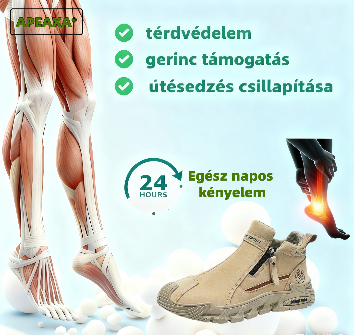 (🔥Ma 60% kedvezmény - ne hagyd ki!)⏰ - APEAXA® Márka - Puha és kényelmes német ortopéd cipők✅ (enyhíti a lábfájdalmat)