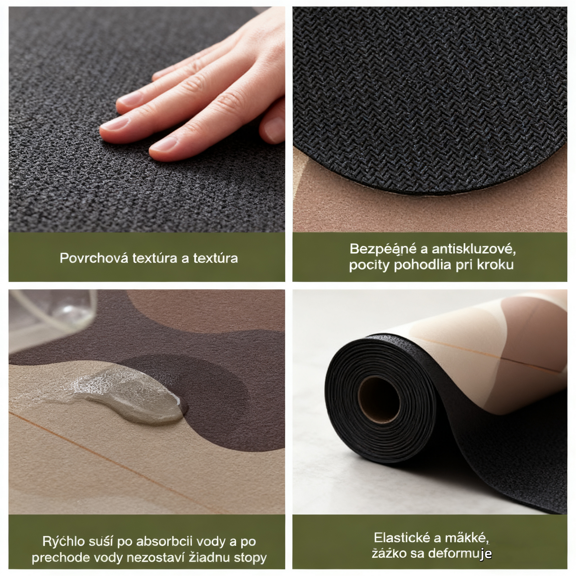 🌸 Kvetinový koberec z kremeliny, savý, protišmykový, 3D vizuálny kvetinový vzor, koberec do spálne, vstupnej časti, kuchyne✨