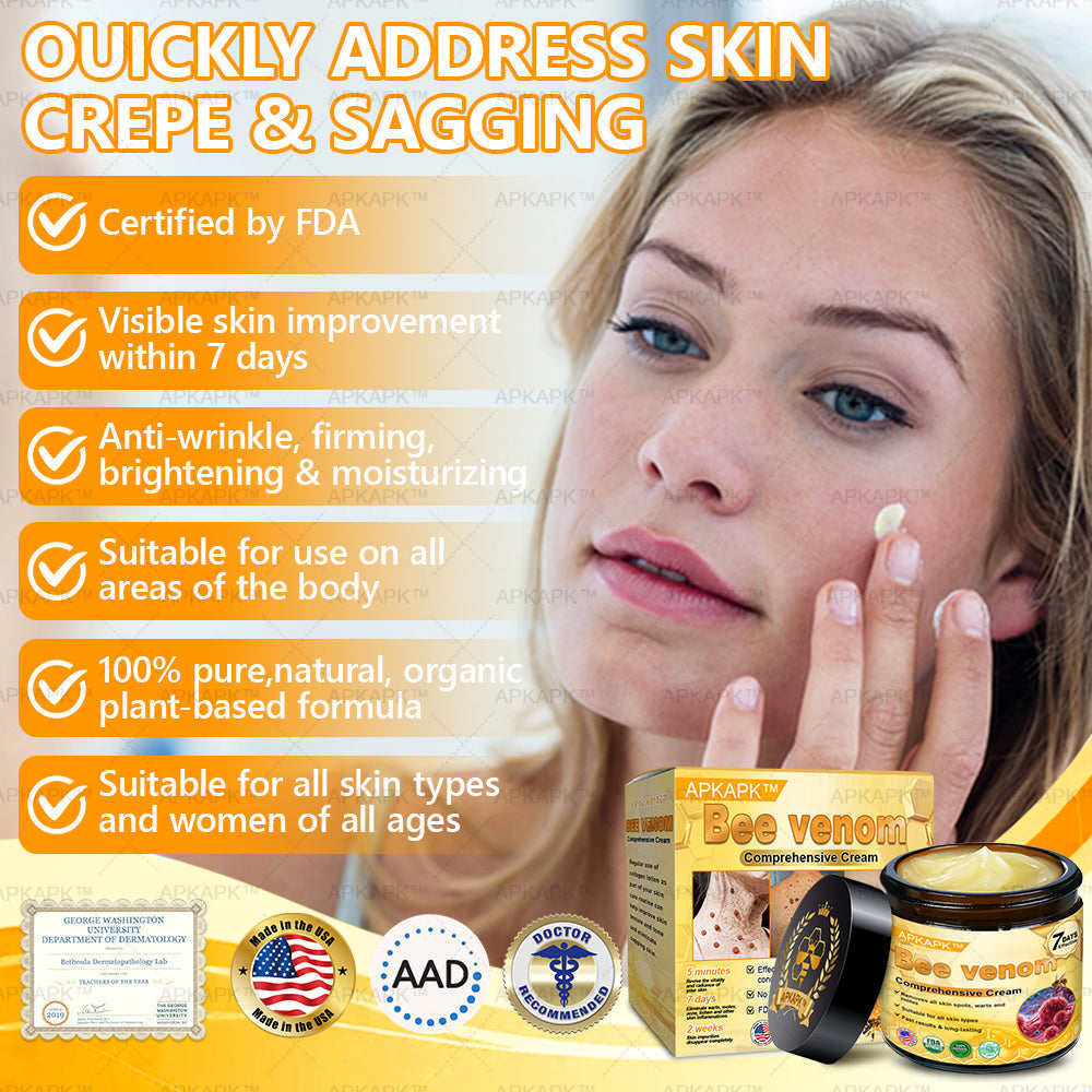 Vyrobené a dodané z USA ✨ APKAPK® Komplexný krém s včelím jedom💫 POSLEDNÝ DEŇ ZĽAVA 80%