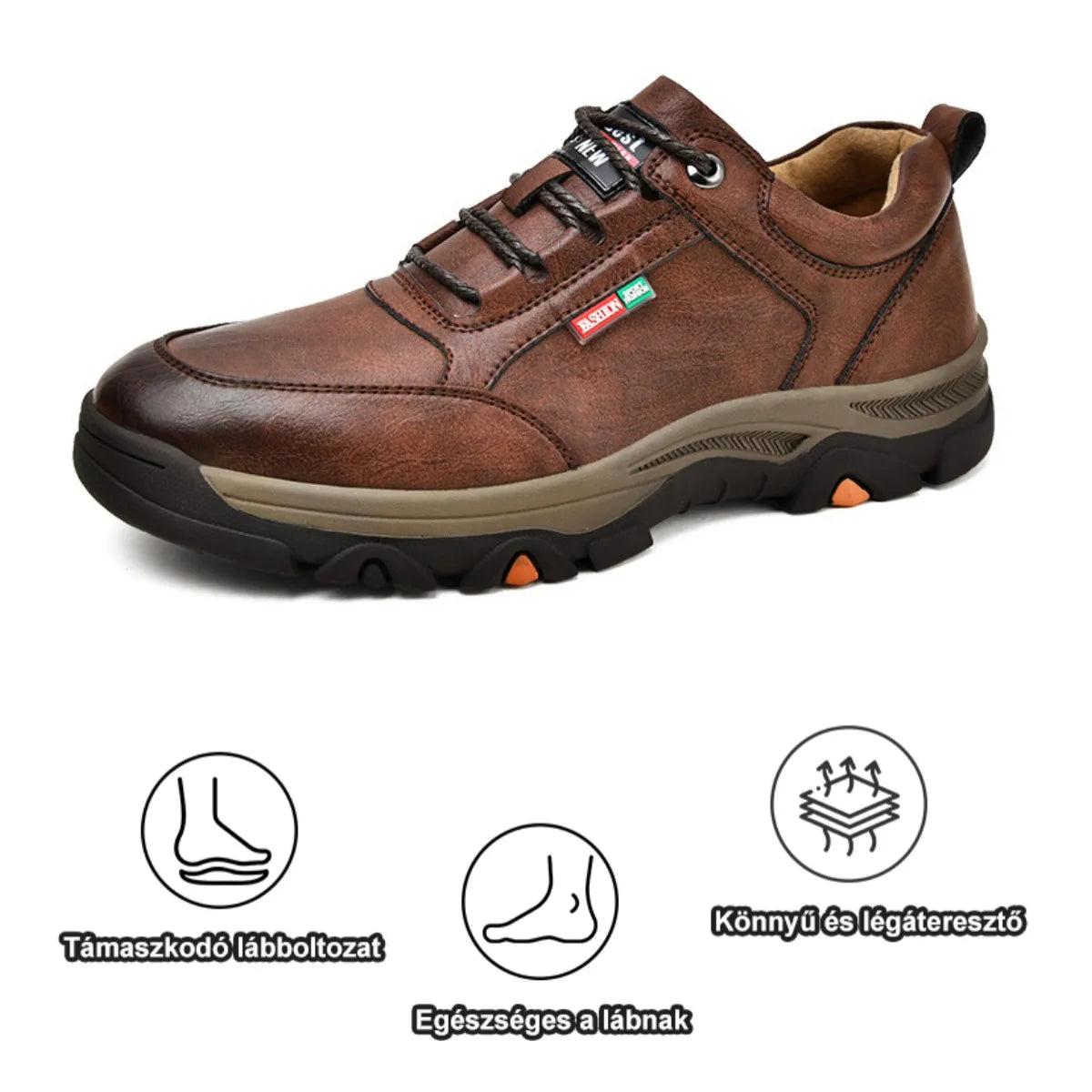 【🎁50% kedvezmény ma - ne hagyd ki】 Ergonomikus kialakítású ortopéd cipő - kiváló minőségű bőr + kézzel varrott 👞