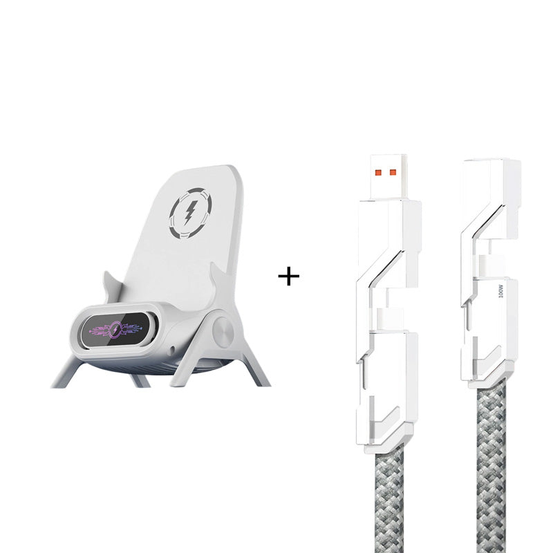 ✨ Стойка за телефон с бързо безжично зареждане - универсална настройка и 360° въртене 🚗📦