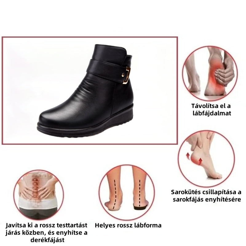 (❄️Utolsó nap az 50%-os kedvezményért) – Ne hagyd ki! ⏰ – Puha és kényelmes valódi gyapjú női cipő lábboltozat-támasztással a könnyebb járás érdekében.