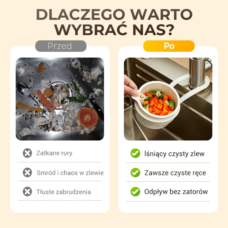 Multifunkčný odtokový kôš do kuchynského drezu