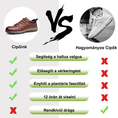 【🎁50% kedvezmény ma - ne hagyd ki】 Ergonomikus kialakítású ortopéd cipő - kiváló minőségű bőr + kézzel varrott 👞