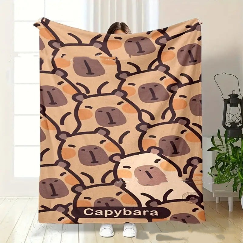 😸Moderná flanelová deka s potlačou mačky -🔥Super mäkká a teplá plyšová deka, na všetky ročné obdobia