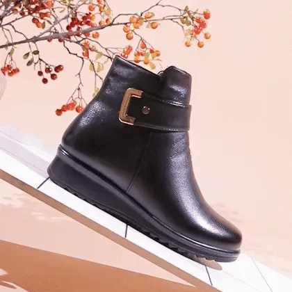 (❄️Utolsó nap az 50%-os kedvezményért) – Ne hagyd ki! ⏰ – Puha és kényelmes valódi gyapjú női cipő lábboltozat-támasztással a könnyebb járás érdekében.