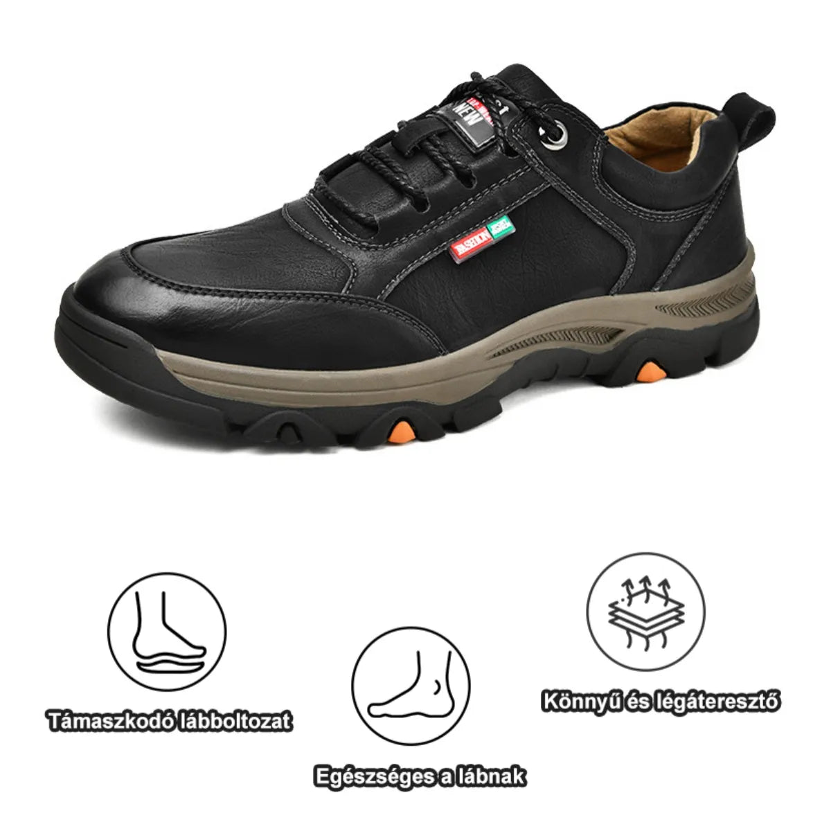 【🎁50% kedvezmény ma - ne hagyd ki】 Ergonomikus kialakítású ortopéd cipő - kiváló minőségű bőr + kézzel varrott 👞