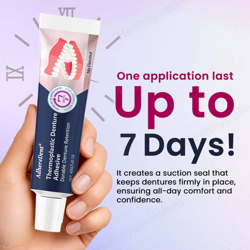【2 kusy so zľavou 45 %🔥】Termoplastické lepidlo na zubné protézy AdhereDent, odolná retencia zubných protéz