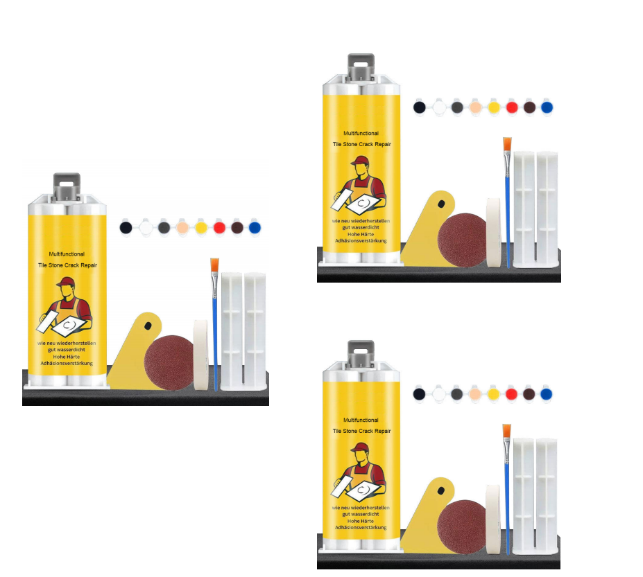 🧱Многофункционални комплекти за ремонт на пукнатини в плочки и камък💧