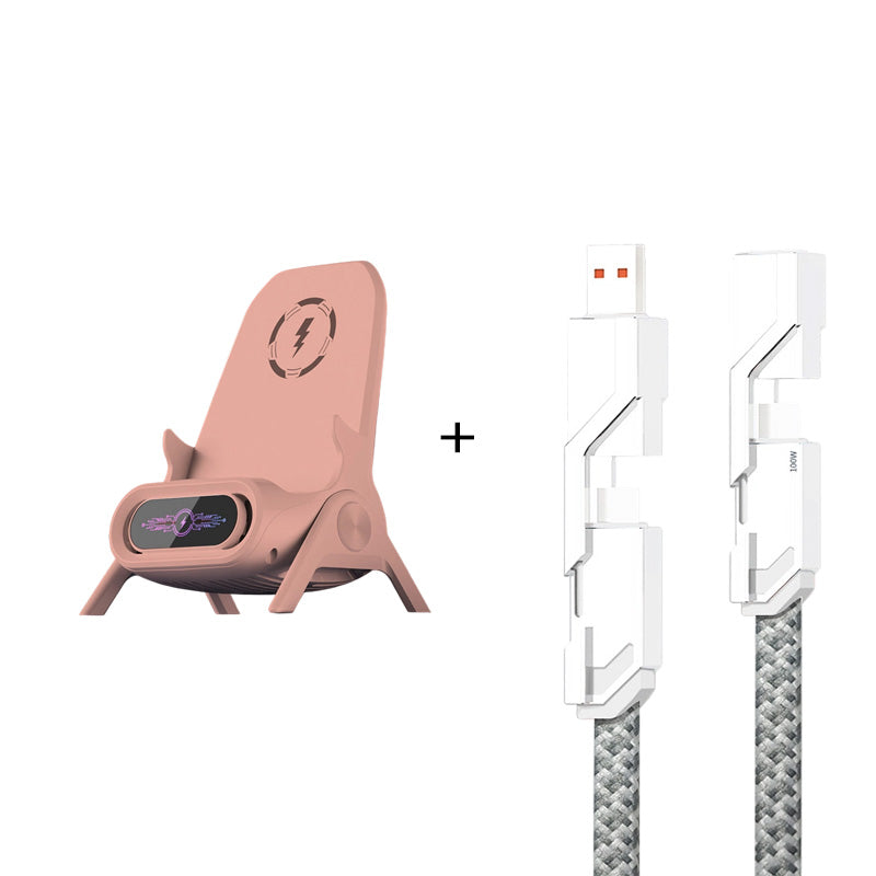 ✨ Стойка за телефон с бързо безжично зареждане - универсална настройка и 360° въртене 🚗📦