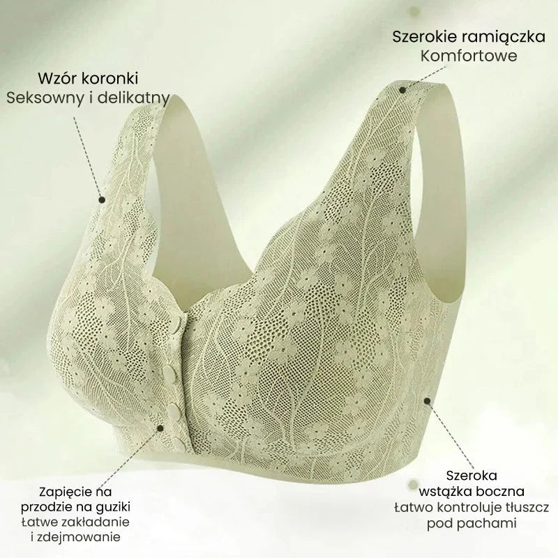 【Kúp 1, získaj 1 zadarmo】Pohodlná čipkovaná podprsenka na gombíky pre väčšie veľkosti