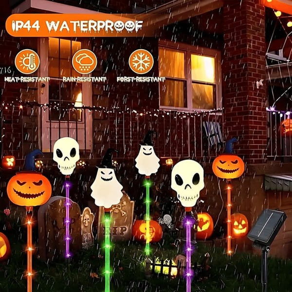 💡Balenie 6 solárnych halloweenskych LED svetiel na zem