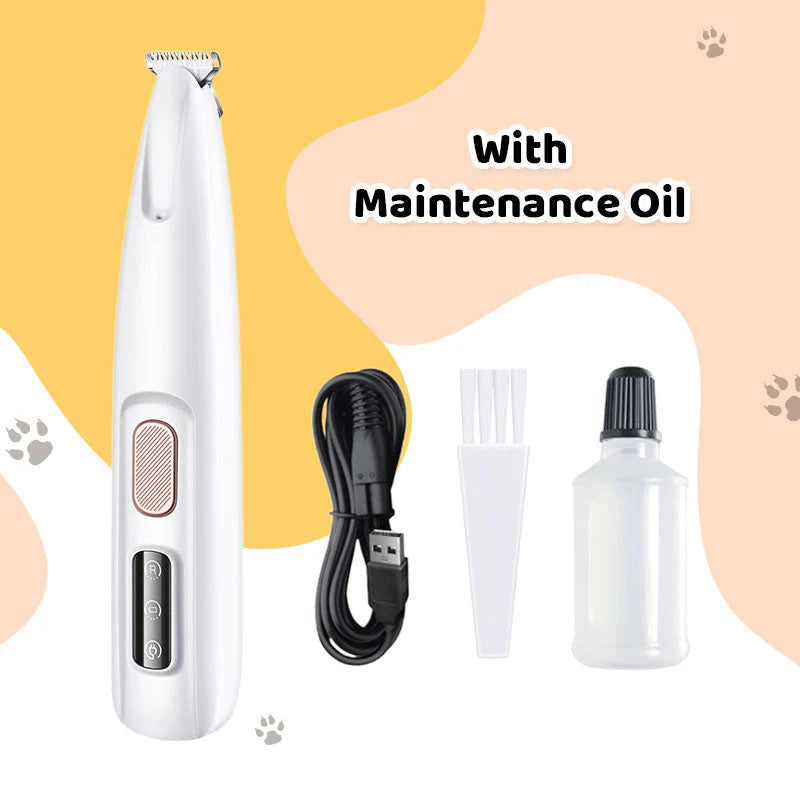 【Platba na dobierku】 Vodotesný nabíjateľný holiaci strojček pre domáce zvieratá s LED svetlom