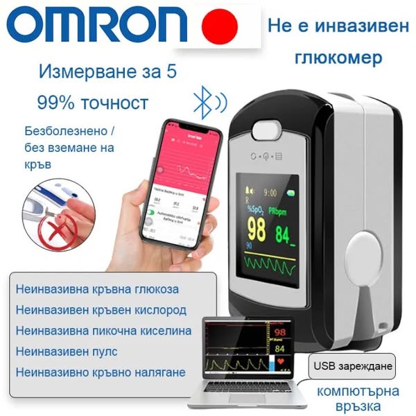 🌈 2025: Omron представя революционен преносим глюкомер