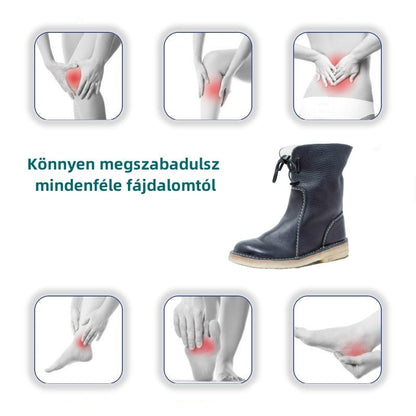 🎁[50% kedvezmény ma – ne hagyd ki] Ergonomikus kialakítású ortopéd cipő - kiváló minőségű bőr + téli gyapjú bélés + kézzel varrott 👞