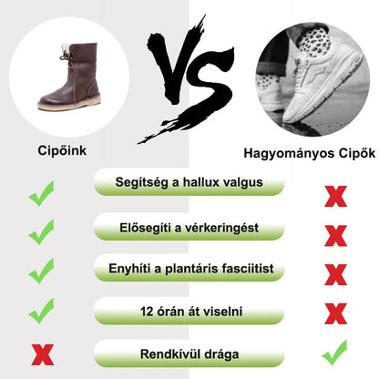 🎁[50% kedvezmény ma – ne hagyd ki] Ergonomikus kialakítású ortopéd cipő - kiváló minőségű bőr + téli gyapjú bélés + kézzel varrott 👞