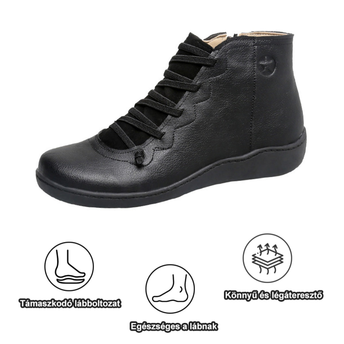 [🎁50% kedvezmény még ma – ne hagyd ki] Ergonomikus kialakítású női bőrcsizma – hatékonyan enyhíti a járási fájdalmat👞Állítsa be a megfelelő testtartást