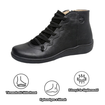 [🎁50% kedvezmény még ma – ne hagyd ki] Ergonomikus kialakítású női bőrcsizma – hatékonyan enyhíti a járási fájdalmat👞Állítsa be a megfelelő testtartást