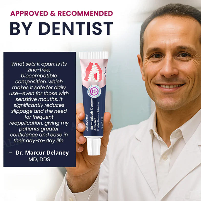 【2 kusy so zľavou 45 %🔥】Termoplastické lepidlo na zubné protézy AdhereDent, odolná retencia zubných protéz