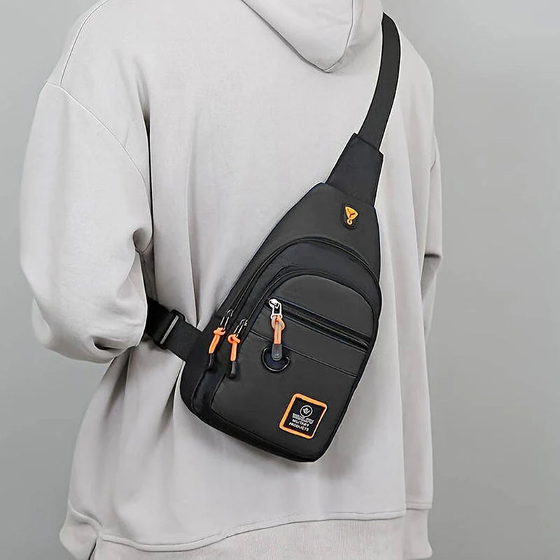 Pánska nepremokavá nylonová crossbody taška