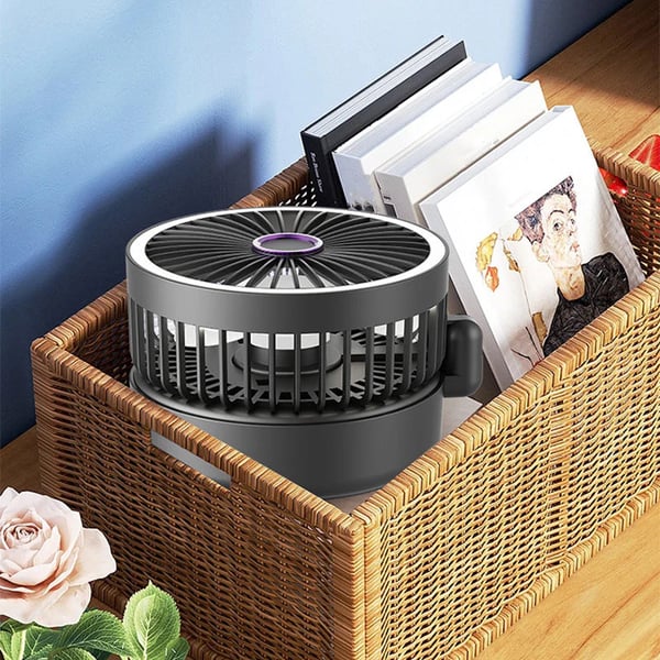 Prenosný skladací ventilátor 4 v 1 so svetlom, výpredaj
