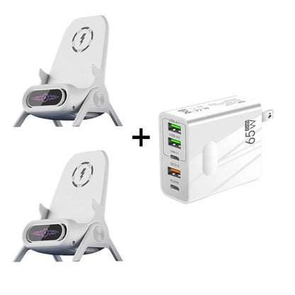 ✨ Стойка за телефон с бързо безжично зареждане - универсална настройка и 360° въртене 🚗📦