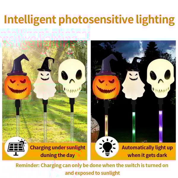 💡Balenie 6 solárnych halloweenskych LED svetiel na zem