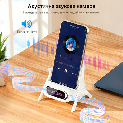 ✨ Стойка за телефон с бързо безжично зареждане - универсална настройка и 360° въртене 🚗📦