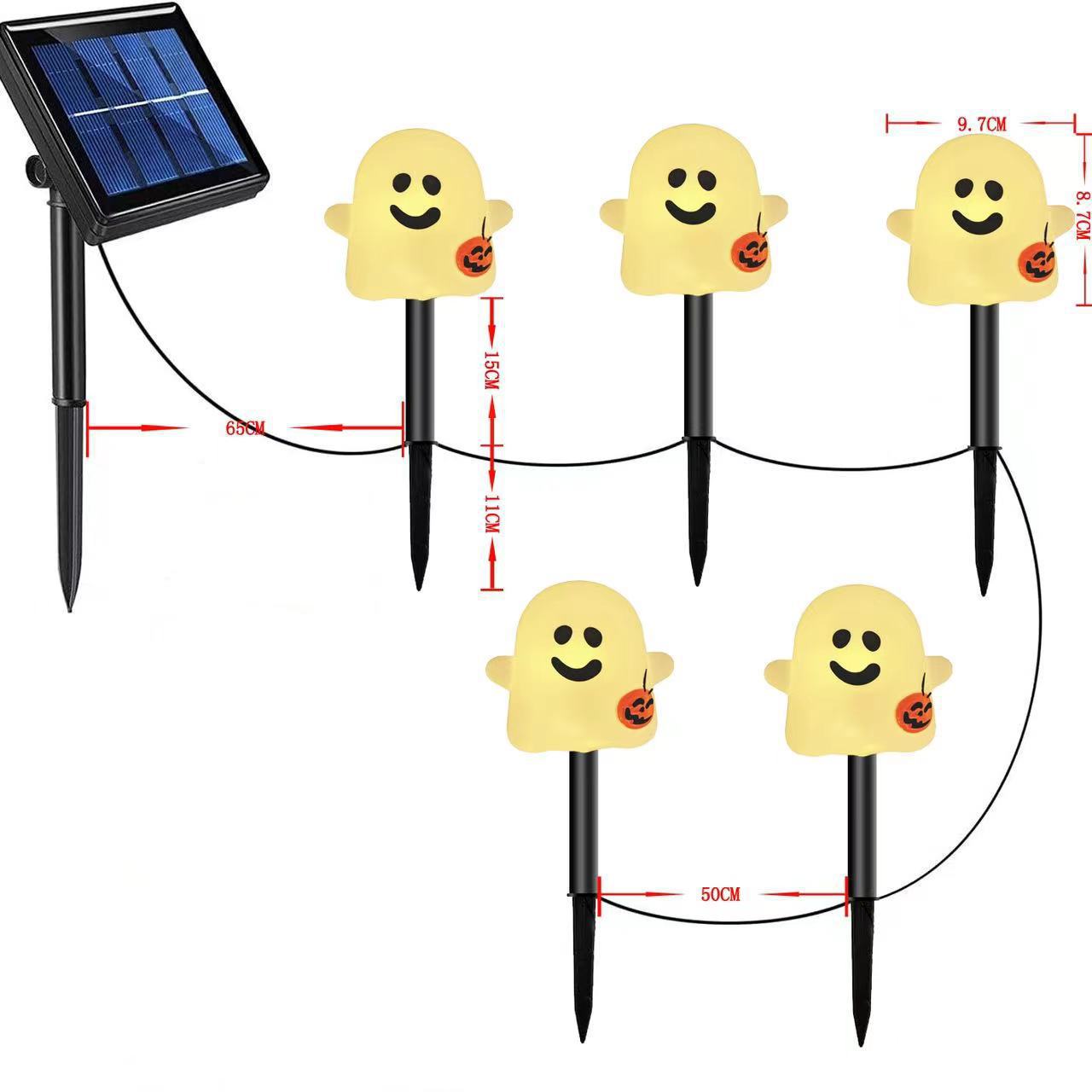 💡Balenie 6 solárnych halloweenskych LED svetiel na zem