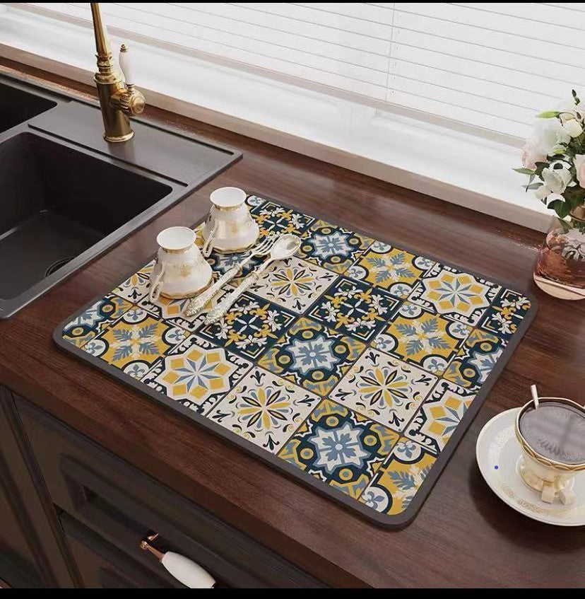 💦Vintage odkvapkávacia podložka – savá, odolná voči oleju, protišmyková a tepluvzdorná