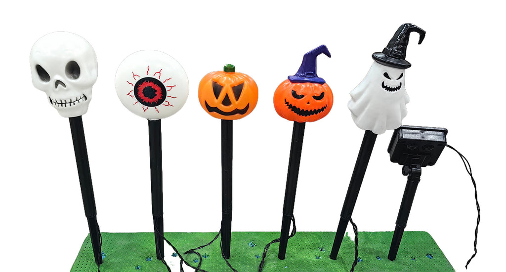 💡Balenie 6 solárnych halloweenskych LED svetiel na zem