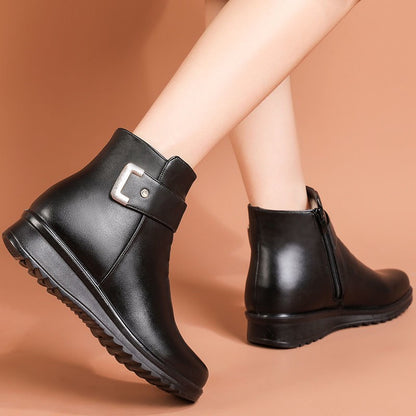 (❄️Utolsó nap az 50%-os kedvezményért) – Ne hagyd ki! ⏰ – Puha és kényelmes valódi gyapjú női cipő lábboltozat-támasztással a könnyebb járás érdekében.