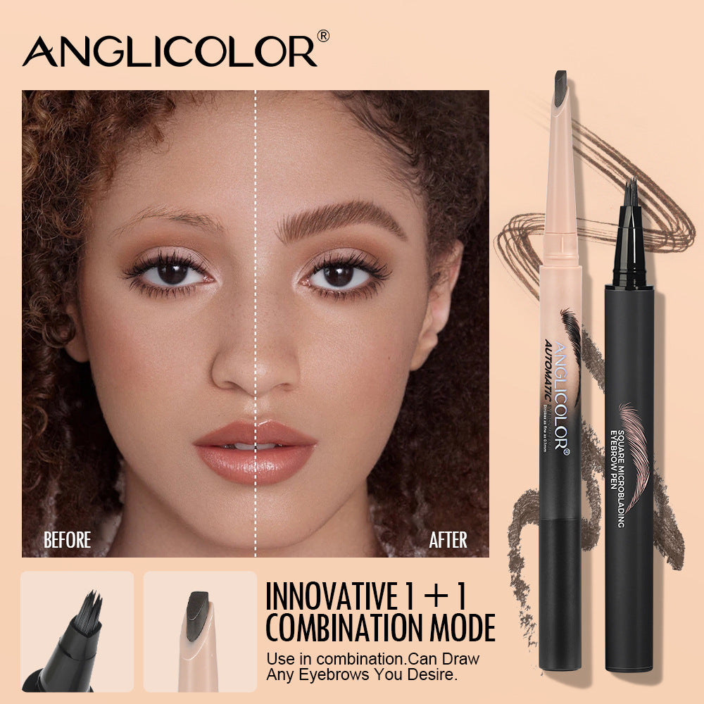 Tekutá pasta na obočie s uhlovým štetcom