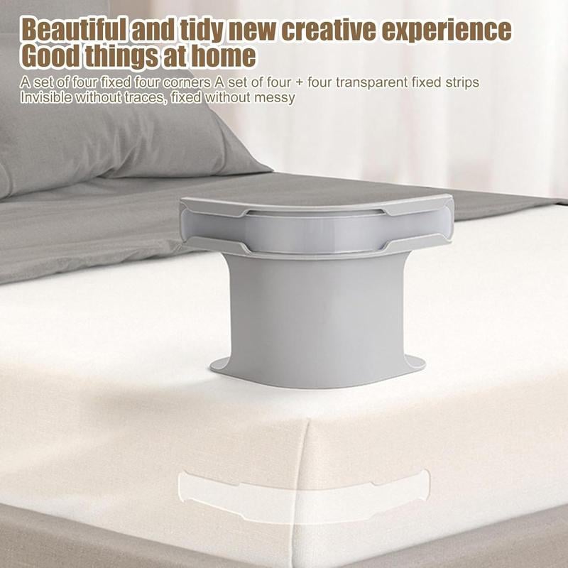 Držiaky na posteľnú bielizeň 4 ks, protišmykové držiaky na plachty