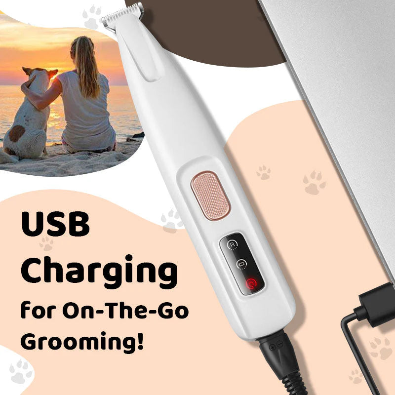 【Platba na dobierku】 Vodotesný nabíjateľný holiaci strojček pre domáce zvieratá s LED svetlom