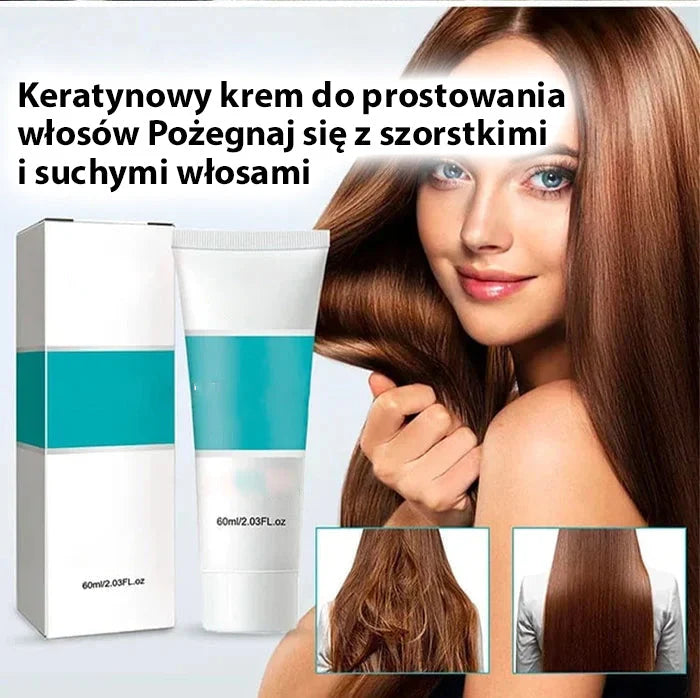 Krém na narovnávanie vlasov s keratínom