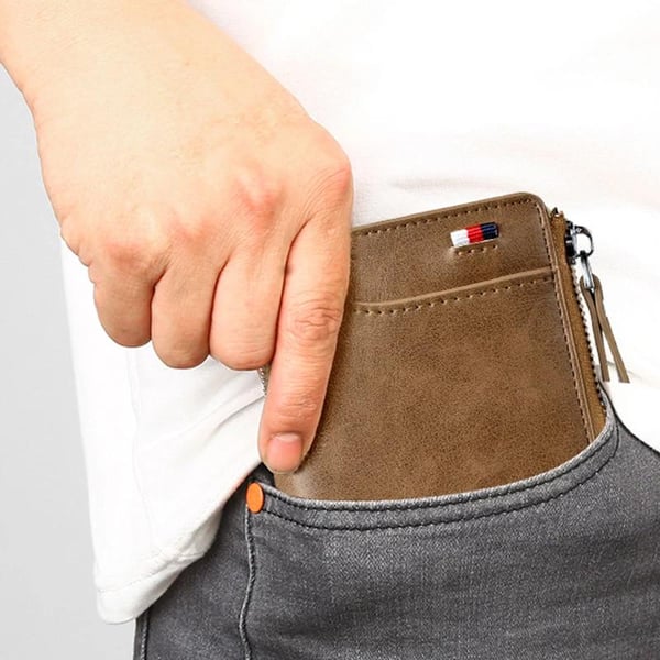 Pánska peňaženka so zipsom (chránená RFID)