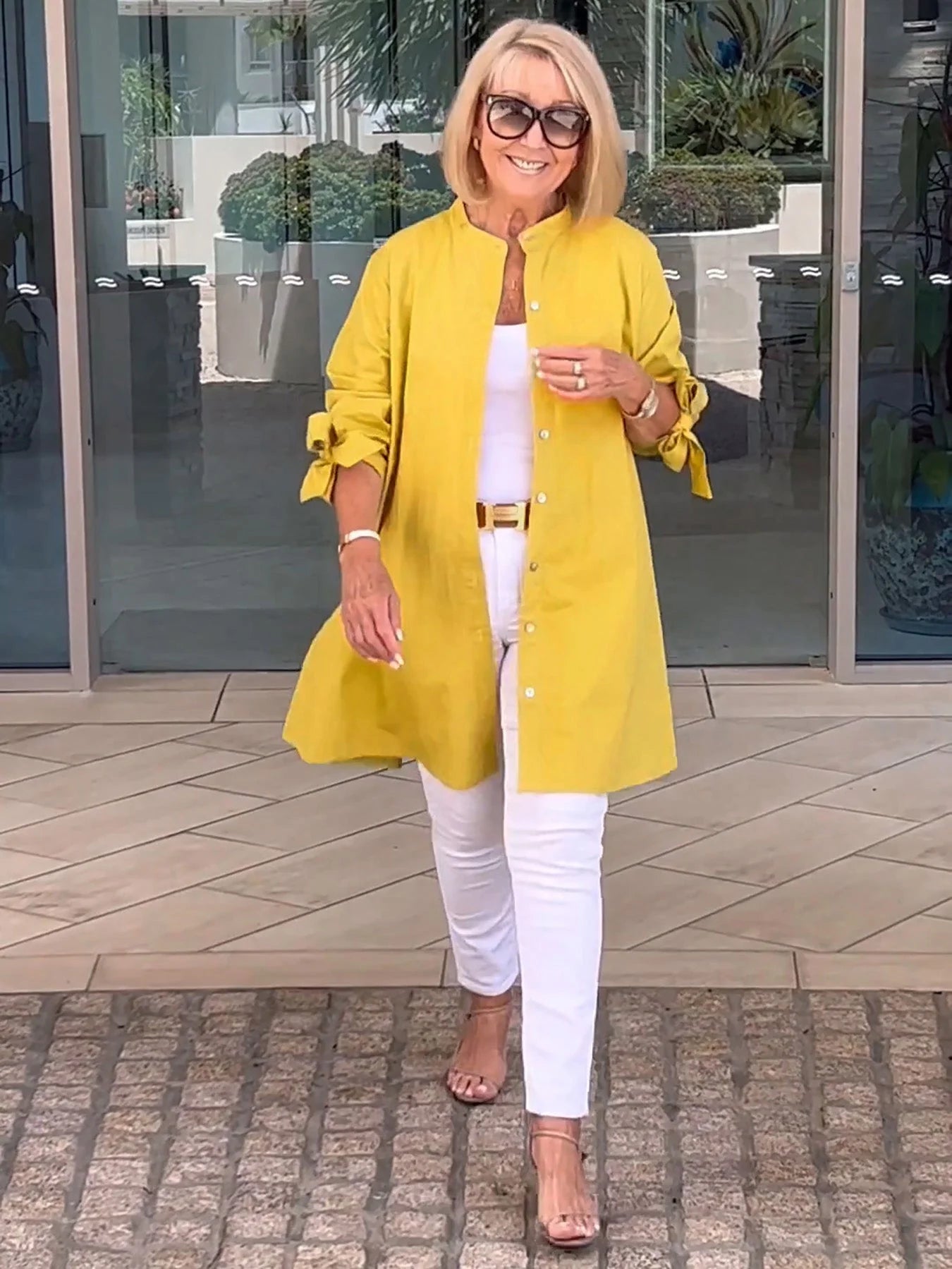 ✨Dlhé bavlnené košeľové bundy v jednofarebných farbách pre ženy